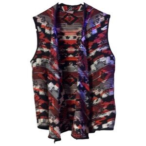 Nell Aztec pattern open front vest Dry clean only Women’s size 4 | gg1